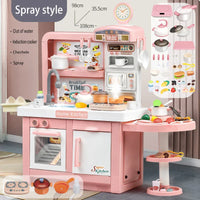 HKM-979987 Durable Plastic Pretend Play Kitchen Tableware Set with Sound, Light, and Water Features for Kids