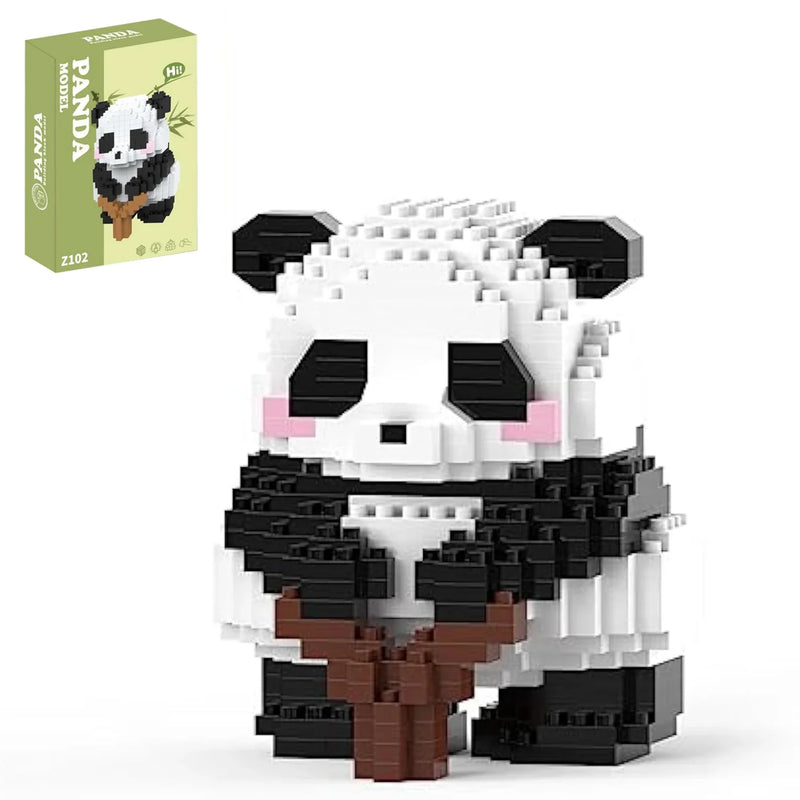 HKM-980179 Cute Mini Panda Building Blocks DIY Model Plastic Toy for Kids
