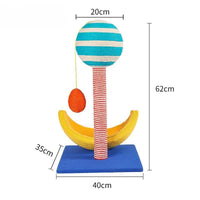 HKM-9801917 Starry Cat Climbing Frame with Toy - Soft Teddy Velvet & Sisal Material