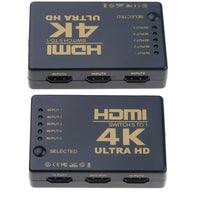HKM-980371 5-In-1 HDMI Switcher with Remote Control for Easy Signal Switching