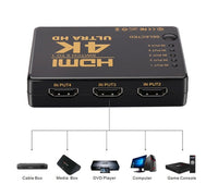 HKM-980371 5-In-1 HDMI Switcher with Remote Control for Easy Signal Switching