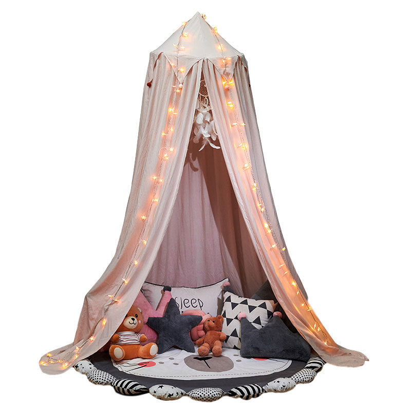 HKM-980371 Dome Hanging Mosquito Net with Single Door for Cribs - 100% Polyester Material