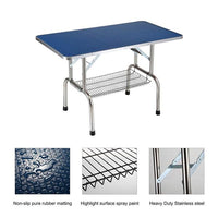 HKM-9804093 46 Inch Folding Pet Grooming Table with Adjustable Arm and Safety Features