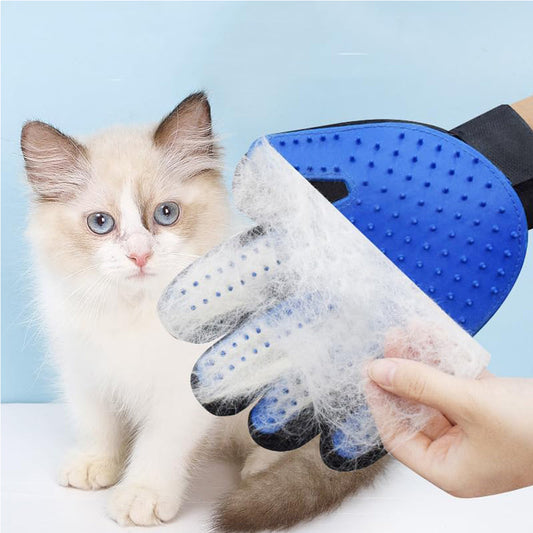 HKM-9804221 Premium Pet Grooming Glove for Cats, Dogs, and Small Animals - De-Shedding and Massage Tool