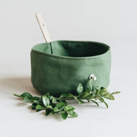 HKM-9804605 Portable Canvas Dog Bowl for Feeding and Hydration - Compact Travel Pet Dish with Ration Bag, 15cm Diameter