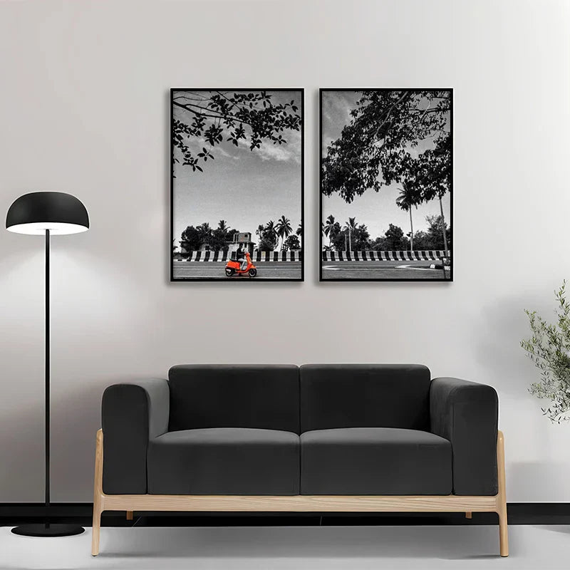 HKM-980563 Wooden Photo Frame Set for Living Room & Bedroom - A1 A2 A3 A4 Sizes
