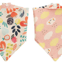 HKM-9806013 Reversible Cotton Baby Triangle Scarf Bib with Fun Prints for Children