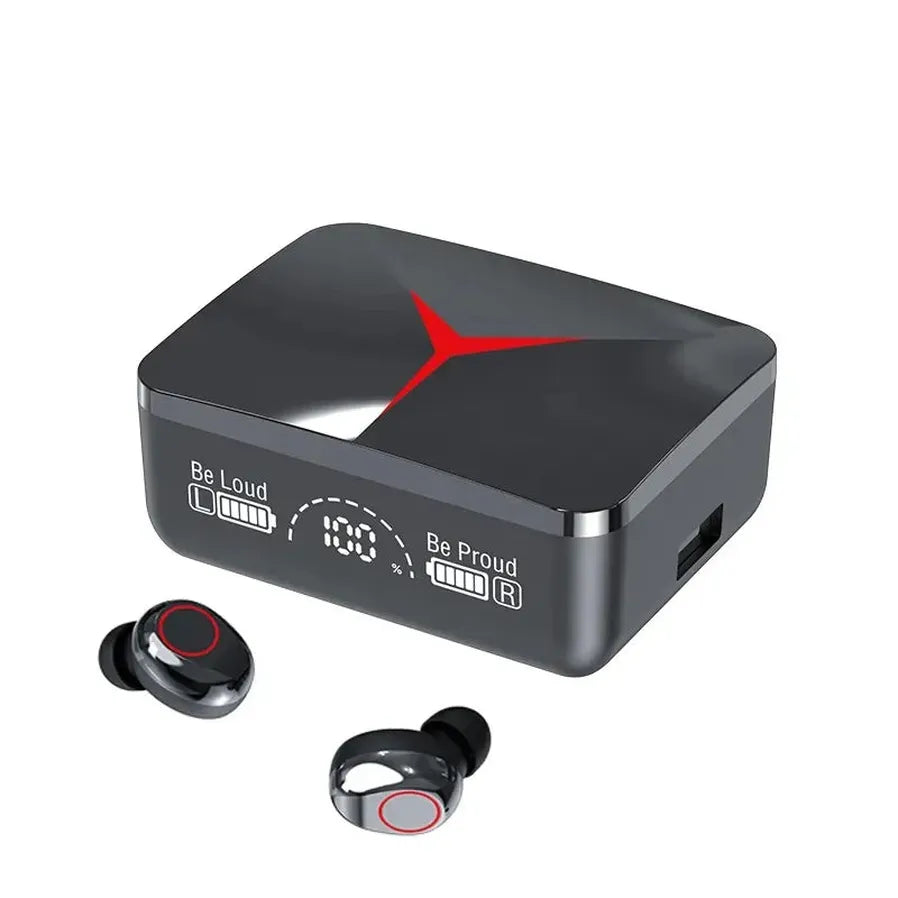 HKM-980691 Bluetooth Wireless Earbuds with LED Power Display, IPX5 Waterproof TWS Headphones for Sports