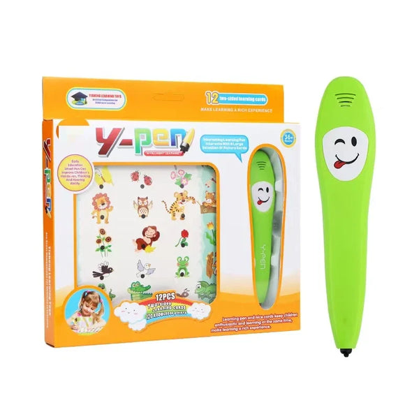 HKM-980691 Interactive English Learning Pen for Kids with Cognitive Learning Cards - Ages 2 to 14