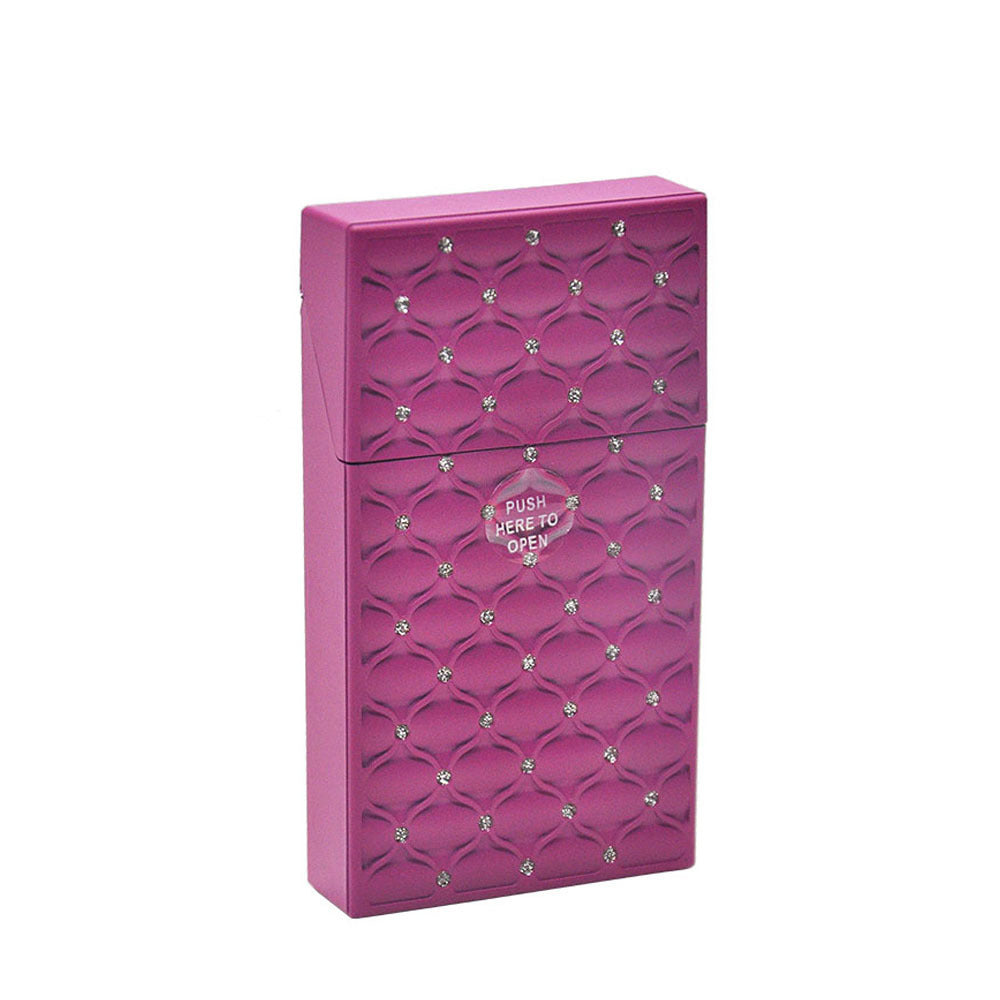 HKM-980755 20-Piece Multifunctional Hand-Rolling Cigarette Case with Windproof Function and Accessories