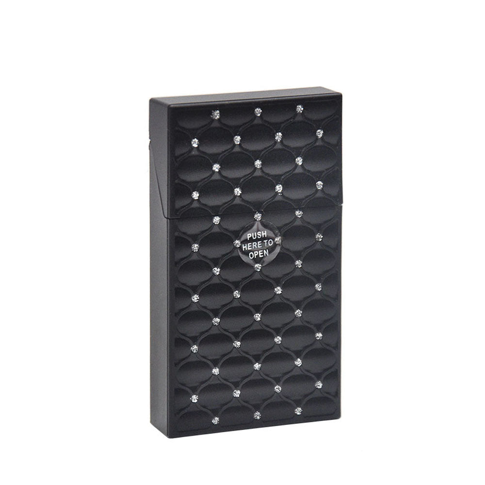 HKM-980755 20-Piece Multifunctional Hand-Rolling Cigarette Case with Windproof Function and Accessories