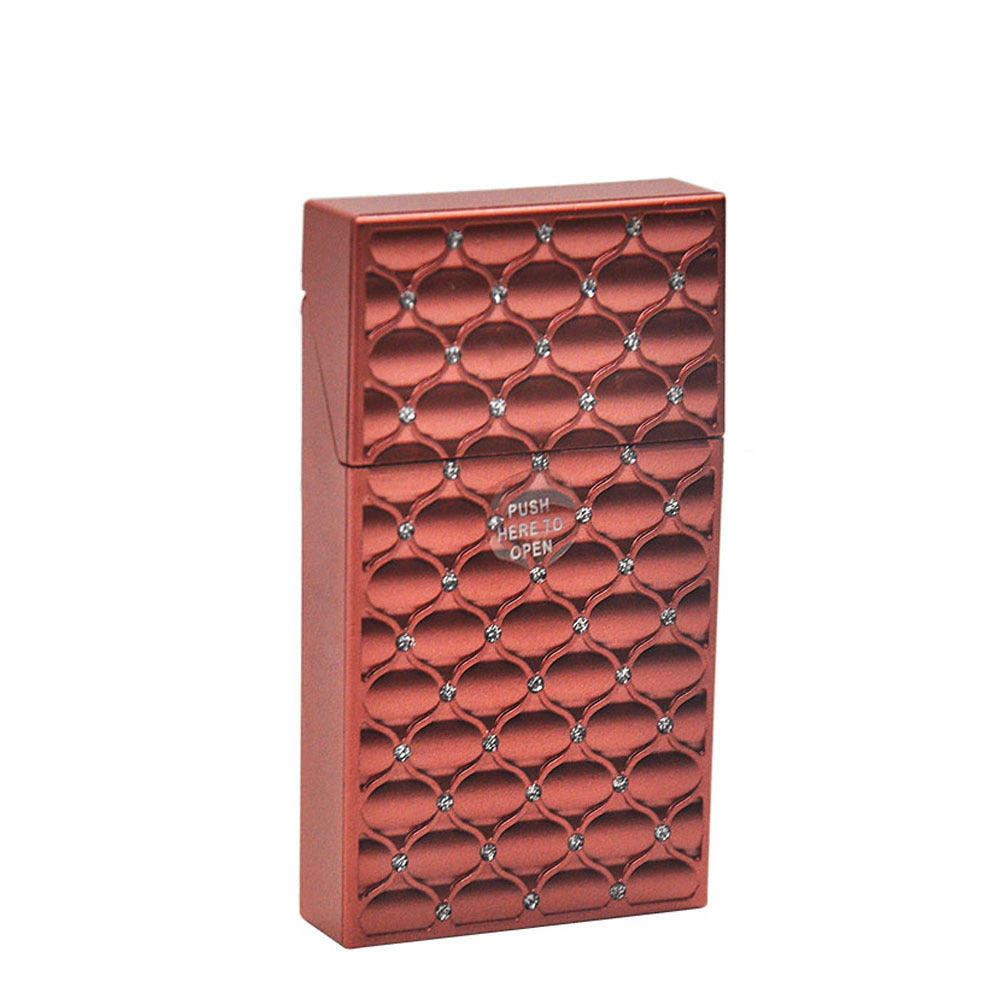 HKM-980755 20-Piece Multifunctional Hand-Rolling Cigarette Case with Windproof Function and Accessories