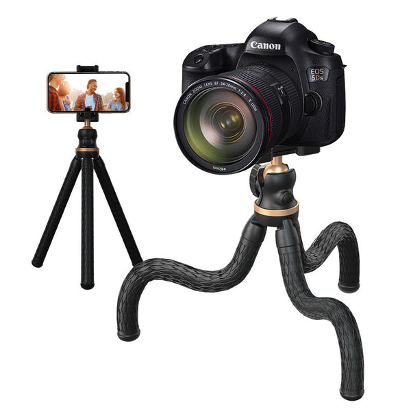 HKM-980755 One-Piece Octopus Tripod Desktop Phone Holder - Compatible with iPhone Models - Rose Gold, Local Gold, Blue