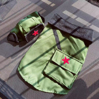 HKM-9808957 Cotton Thickened Pet Outfit with Hat for Dogs and Cats in Green