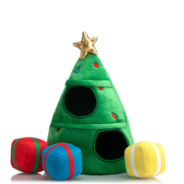 HKM-981203 Eco-Friendly Rubber Latex Christmas Tree Squeaky Toy for Dogs