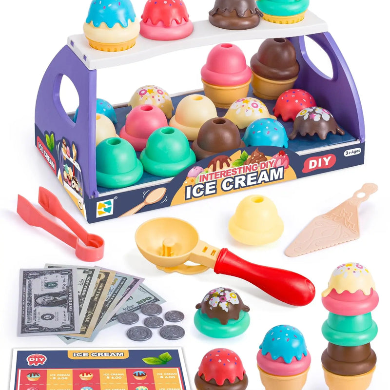 HKM-981203 Ice Cream Play Set for Kids - Fun and Engaging Dessert Kitchen Toy