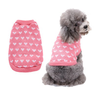 HKM-9812157 Warm Red Dog Sweater Skirt for Autumn and Winter, Acrylic Material, Multiple Sizes Available