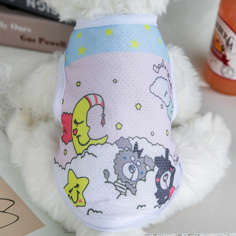 HKM-9812541 Ice Silk Casual Dog Vest for Summer, Lightweight and Breathable Design