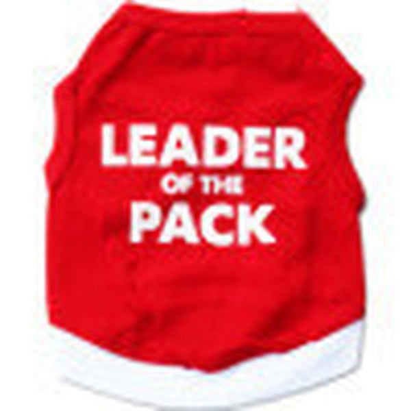 HKM-981267 Cotton Pet Vest with Bold Red Printed Letters for Dogs ¨C Available in Multiple Sizes