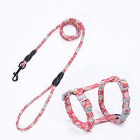 HKM-9813437 I-shaped Cat Traction Rope Harness with Adjustable Leash, Various Colors Available