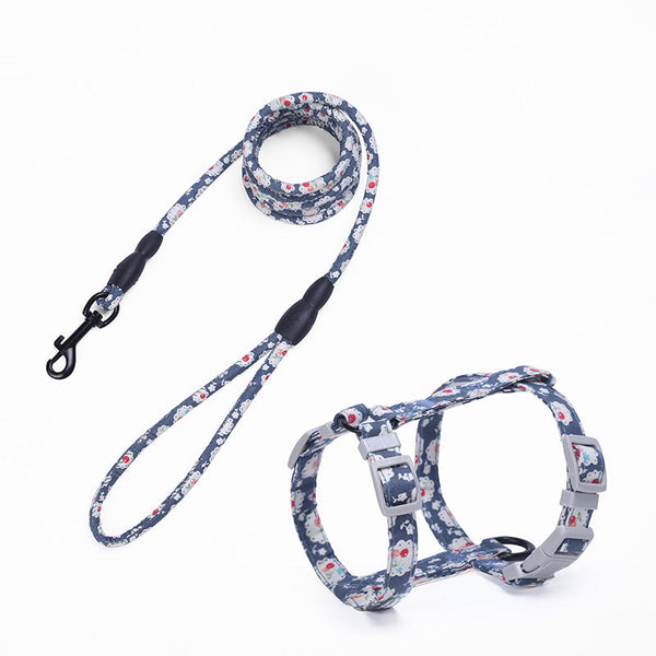 HKM-9813437 I-shaped Cat Traction Rope Harness with Adjustable Leash, Various Colors Available