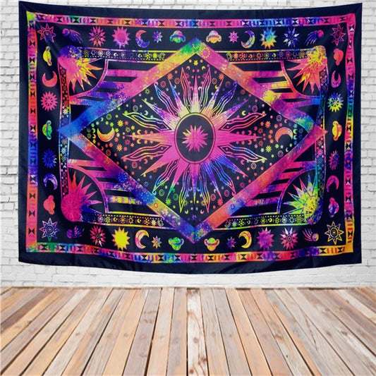 HKM-981395 European Classic Home Printing Tapestry in 100% Polyester Fabric - Rectangle Design for Bedroom, Living Room, Hotel Decor