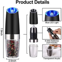 HKM-981395 Stainless Steel Electric Salt and Pepper Grinders with Adjustable Coarseness for Kitchen Use