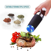 HKM-981395 Stainless Steel Electric Salt and Pepper Grinders with Adjustable Coarseness for Kitchen Use