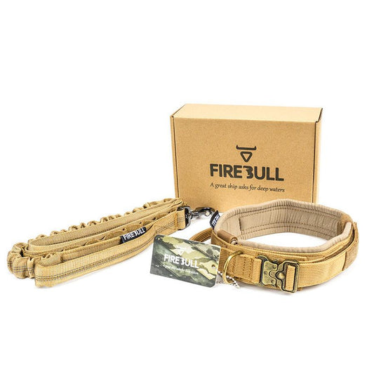 HKM-981395 Tactical Nylon Pet Collar and Leash Set ¨C Adjustable, Available in Multiple Colors and Sizes