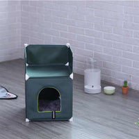 HKM-9814205 Cozy Double Cat Villa with Waterproof Design for All Seasons