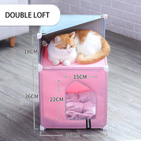 HKM-9814205 Cozy Double Cat Villa with Waterproof Design for All Seasons