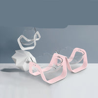 HKM-9814333 Adjustable 15¡ã Double Bowl for Cats ¨C Eco-Friendly Design in Pure White and Macaron Blue