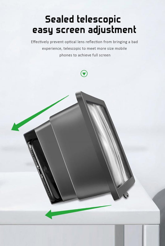 HKM-981523 Portable Large Screen HD Blu-ray Projector Box in Black - Compact Design with PVC & ABS Material