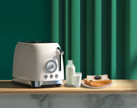 HKM-981587 Stainless Steel Two-Slice Retro Toaster for Home Use