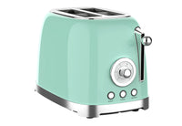 HKM-981587 Stainless Steel Two-Slice Retro Toaster for Home Use