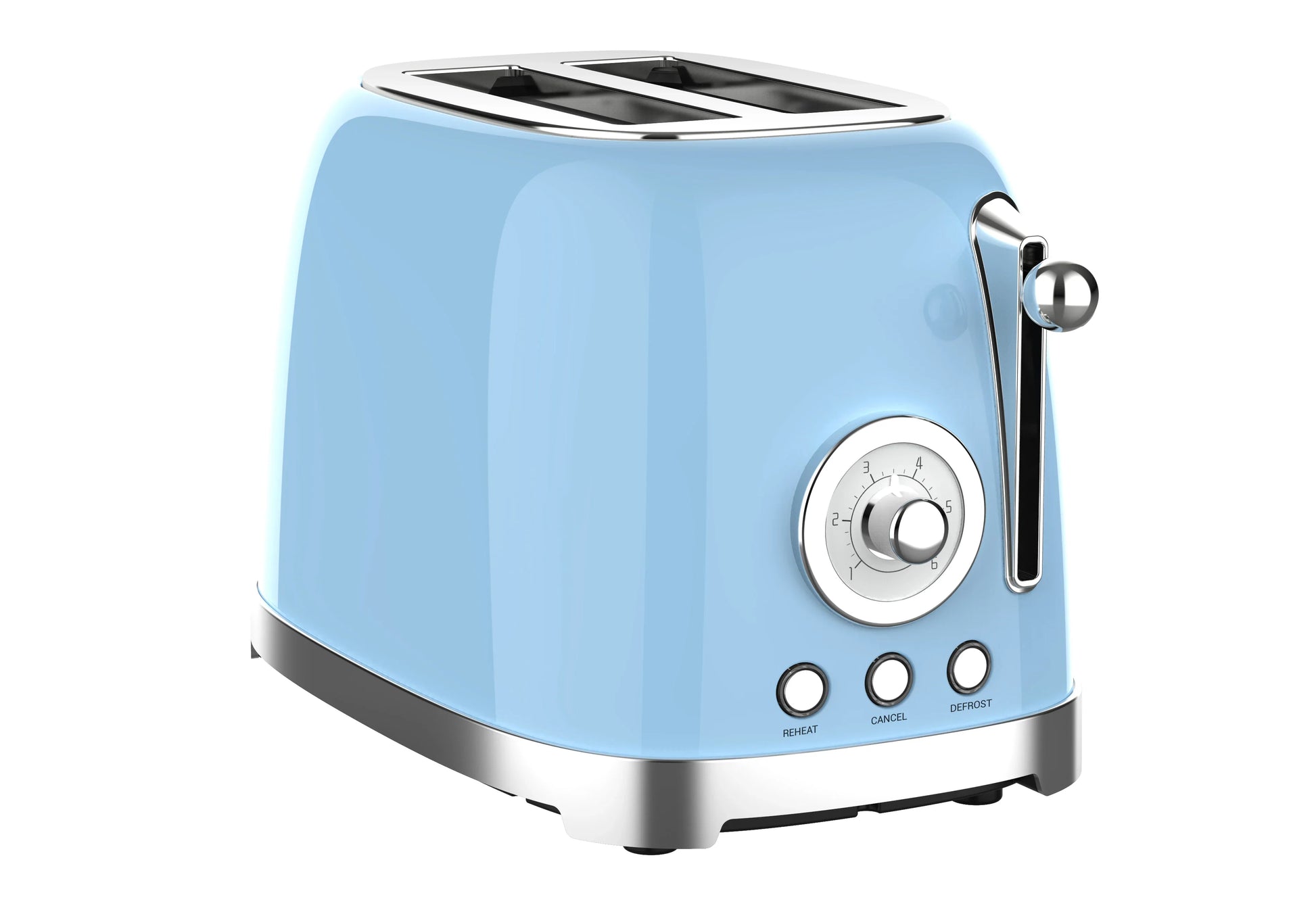 HKM-981587 Stainless Steel Two-Slice Retro Toaster for Home Use
