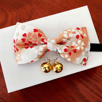 HKM-9816125 Handmade Retro Cat Bow Tie Collar with Bell and ID Tag for Small to Extra Large Pets