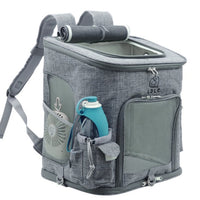 HKM-9816381 Transparent Portable Cat Backpack with Ventilated Mesh Windows and Adjustable Straps for Easy Travel