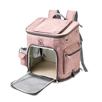 HKM-9816381 Transparent Portable Cat Backpack with Ventilated Mesh Windows and Adjustable Straps for Easy Travel