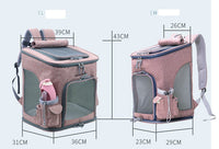 HKM-9816381 Transparent Portable Cat Backpack with Ventilated Mesh Windows and Adjustable Straps for Easy Travel