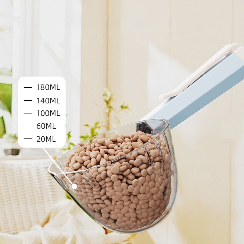 HKM-9817405 Universal Hygienic Pet Food Spoon with Clip for Dogs and Cats