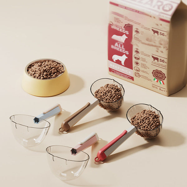 HKM-9817405 Universal Hygienic Pet Food Spoon with Clip for Dogs and Cats