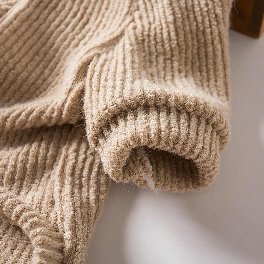 HKM-9817917 Warm Brown Dog Sweater Pullover for Small Breeds like Bichon, Pomeranian, and Schnauzer