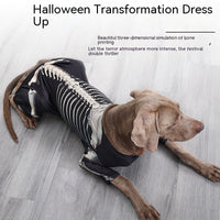 HKM-9818301 Halloween Black Casual Dog Clothes - Size XL, 2XL, 3XL, Polyester Material