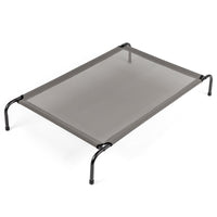 HKM-9818557 Elevated Dog Bed with Durable Textilene Mesh, Indoor and Outdoor Pet Bed, 43" x 26" x 8", Gray