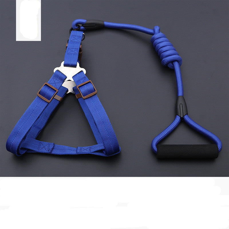 HKM-9819197 Rainbow Series Round Rope Chest and Back Collar for Dogs - Multiple Colors Available