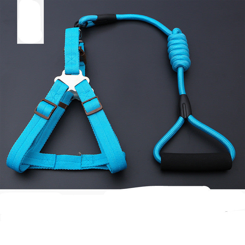 HKM-9819197 Rainbow Series Round Rope Chest and Back Collar for Dogs - Multiple Colors Available