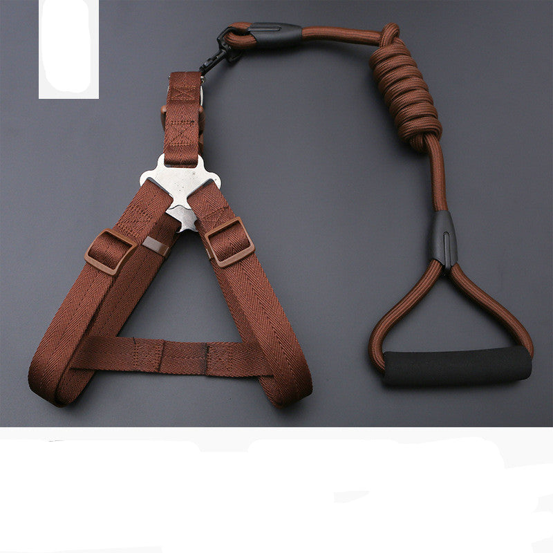 HKM-9819197 Rainbow Series Round Rope Chest and Back Collar for Dogs - Multiple Colors Available