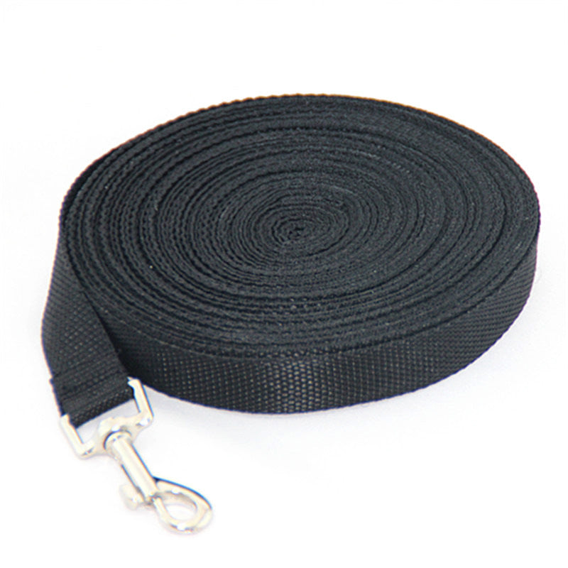 HKM-9819709 Durable Solid Color Dog Leash with Zinc Alloy Hook - Perfect for Long-Distance Control