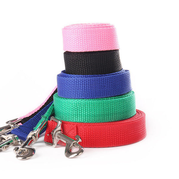 HKM-9819709 Durable Solid Color Dog Leash with Zinc Alloy Hook - Perfect for Long-Distance Control